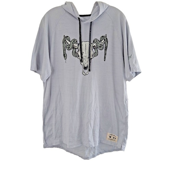Under Armour Project‎ Rock Short Sleeve Hoodie Men's Large Cross Fit Basketball - Picture 1 of 9